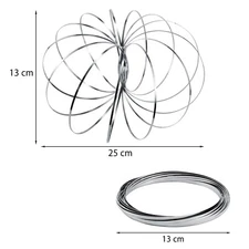Flow Ring Spinner Ring Arm - Stainless Steel Spring Metal Sensory Rings