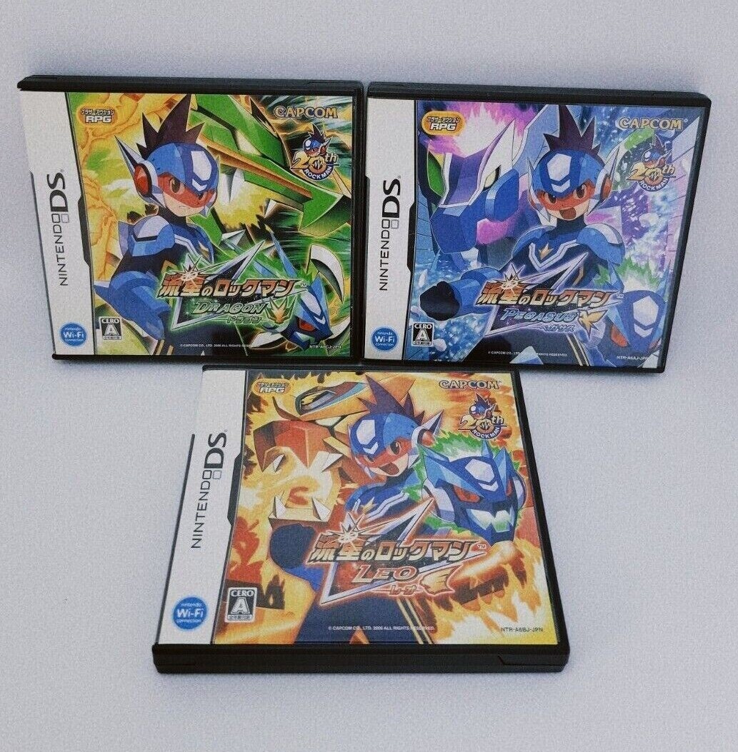 Lot 3 Rockman Star Force Dragon & Leo & Pegasus set Nintendo DS Lot 3 Rockman Star Force Dragon & Leo & Pegasus set Nintendo DS