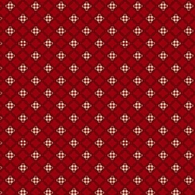 Garnets and Gingham Gingham Lattice Garnet by Kim Diehl for Henry Glass 1/2Yard