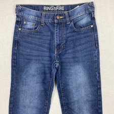 Ring of Fire Slim Fit Straight Leg Boy's Jeans-Dark Wash/Sz 12 27x25 