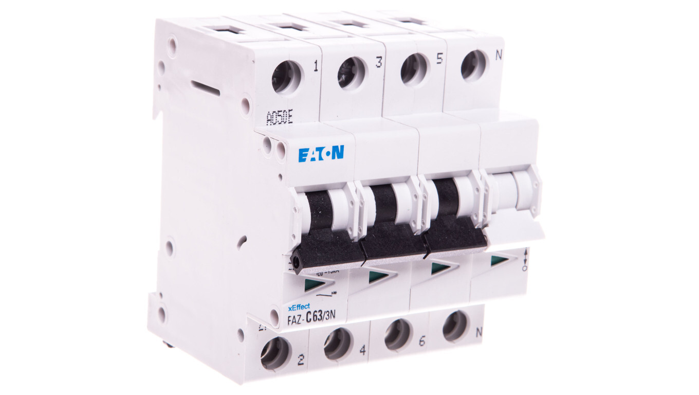 Miniature circuit breaker 3P + NC 63A 15kA FAZ C63 / 3N 278981 /T2UK