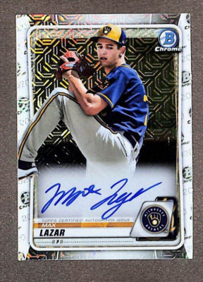 Max Lazar 2020 Bowman Chrome Auto #BCMA-ML Mega Box Mojo Refractor