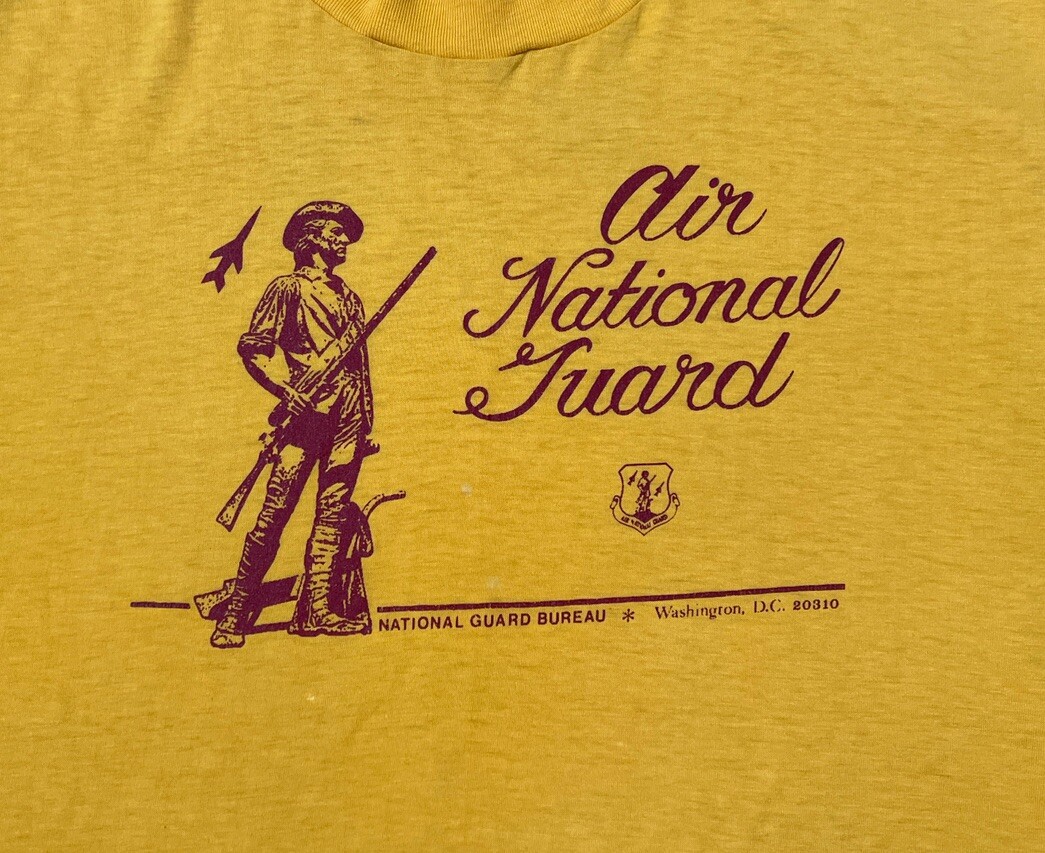 80年代　ホンジュラス軍　シャツ Vintage Shirt XL 80s 90s Air National Guard Single Stitch Yellow