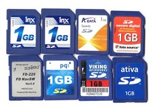 Lot Of 8x Misc. Brands 1GB SD Camera Memory Cards