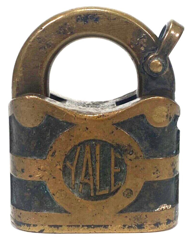 Vintage Yale & Towne Brass Padlock Shamrock Y&T - NO KEY | eBay