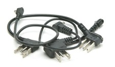 THREE Sunpak  Vivitar 12" Straight Sync Cords W/ TRIPLE Plug. Hard To Find. SEE