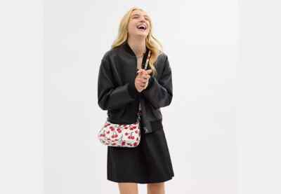 COACH CZ774 Teri Shoulder Bag With Cherry Print Smooth Leather