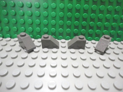 Lego 4 Classic Dark Gray 2x1 Slopes brick block | eBay