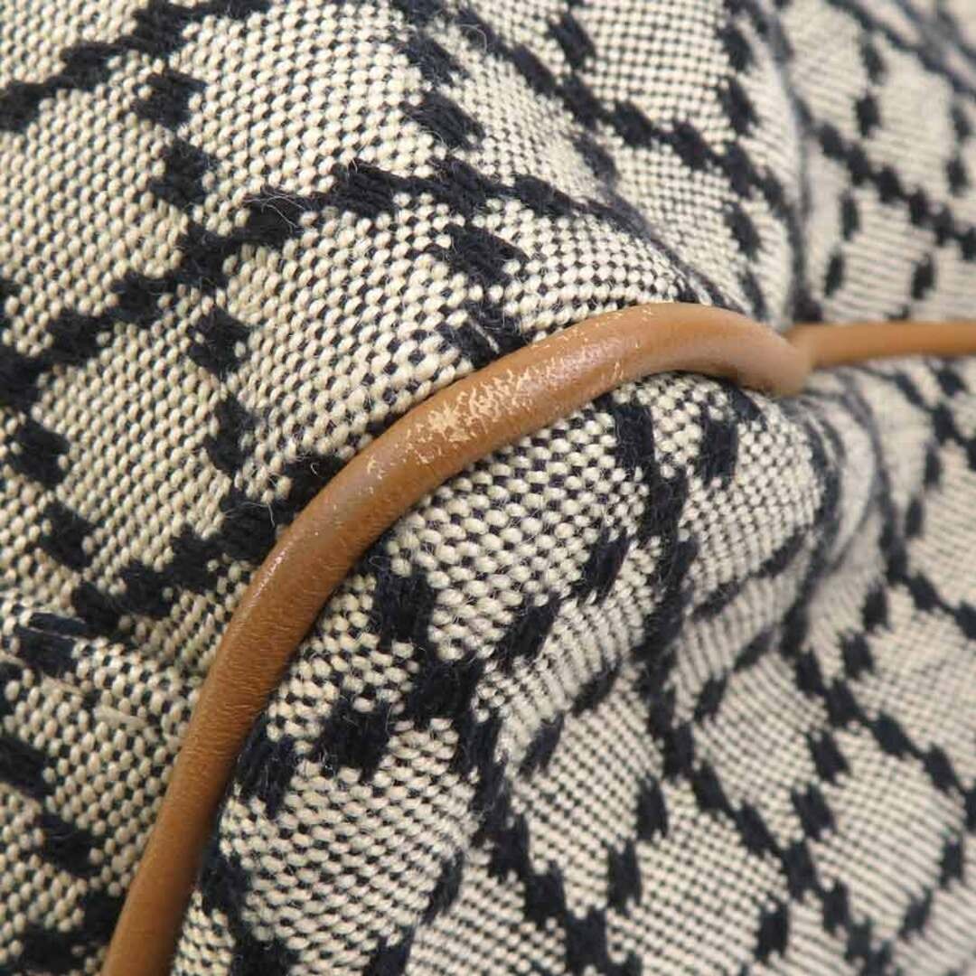 GUCCI Sookie Diamante Canvas Leather Handbag Brown Black Used thumbnail 6