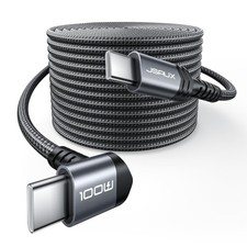 JSAUX 100W USB C to C Cable 6.6FT 2-Pack , Right Angle USB C Fast Charging for