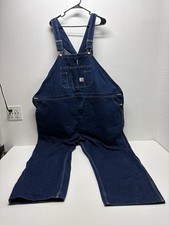 Round House Denim Bib Overalls Carpenter Workwear Dark Vintage Style 56 x 30