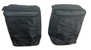 Insulated Baby Bottle Cooler Black Zippered Closure Lot of 2