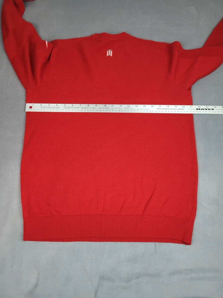 Suéter de Lana Merino Colección Tiger Woods Para Hombre L Domingo Rojo Clásico Golf Columpio Foto 4 de 4