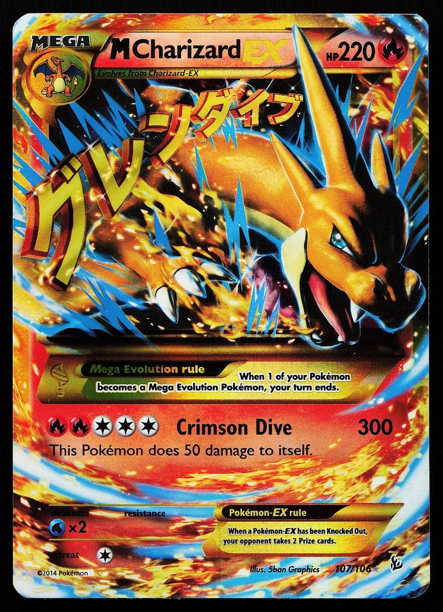 M Charizard EX 107/106 Secret Rare XY Flashfire Pokémon Card | eBay
