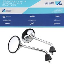 Spiegel Satz Original Rückspiegel Set chrom für Piaggio Vespa LX 50 125 150