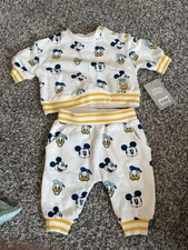 Disney Store Mickey Mouse & Donald Duck Baby Outfit 0-3 Month NWT