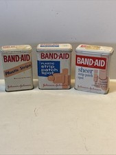 Vintage Band-Aid Johnson & Johnson Empty Tins Lot of 3