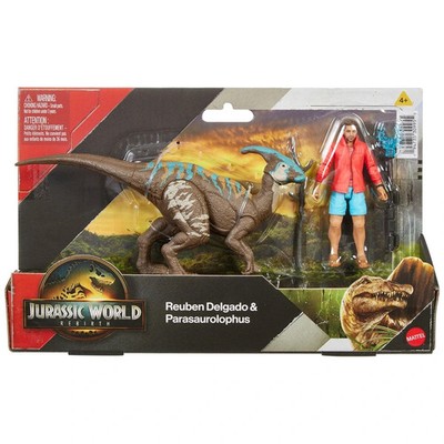 Jurassic World Rebirth Reuben Delgado & Parasaurolophus Human & Dino Pack