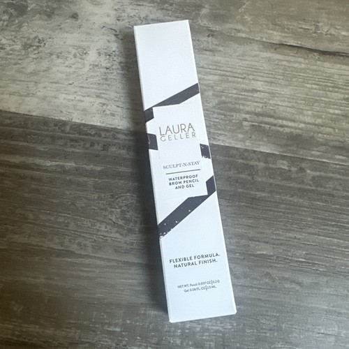 Laura Geller SCULPT N STAY Waterproof Brow Pencil & Gel Liner Shade Soft Black - Picture 1 of 2