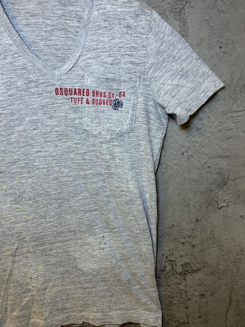 Dsquared２ Men'S Short Sleeve T-Shirt V-Neck Xs Limited Edition Rare DSQ2 Fashion image 6