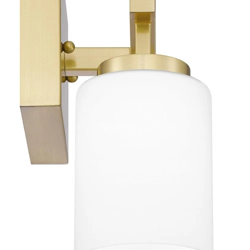 Wilburn Modern LED Bath Vanity Lights, 13 Inch 2-Light Satin Brass Bathroom L... - Picture 8 of 9