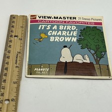 VTG View Master Peanuts It's A Bird, Charlie Brown 3 Reels NO Booklet Snoopy