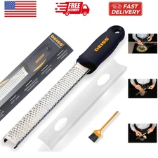 PRO Citrus Zester & Cheese Grater - Parmesan Cheese Lemon, Ginger, Garlic, Nu...
