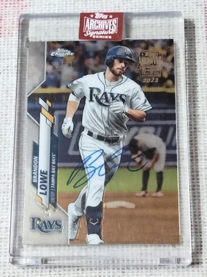 BRANDON LOWE 2020 Topps Chrome /31 Archive Signature Series #119 TB Rays 2B/OF