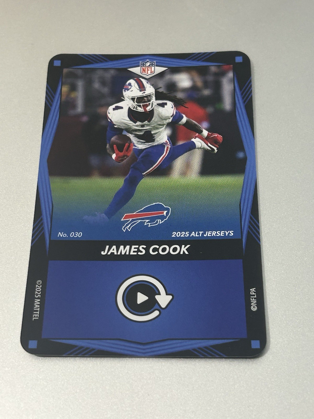 2025 UNO Elite ALT JERSEYS Blue JAMES COOK #030 Buffalo Bills Football