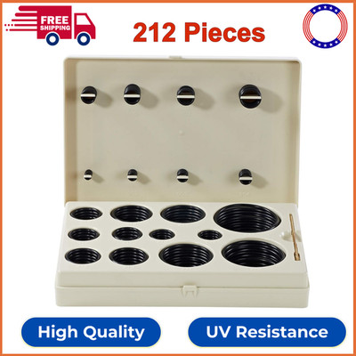 O-Ring Hydraulic SAE 212 Pieces Oring Seal Kit Buna-N 90A for Boss Tube Fitting