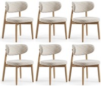 6X Stuhl Esszimmerstuhl Polsterstuhl Beige Luxus Modern Design