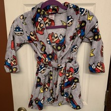Nintendo Super Mario Kart Boys Fleece Robe Sleepwear With Tie size 4