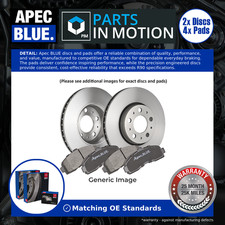 2x Vented Brake Discs and Pads fits SUZUKI SWIFT RS 413D 1.3D Front 2005 on Set