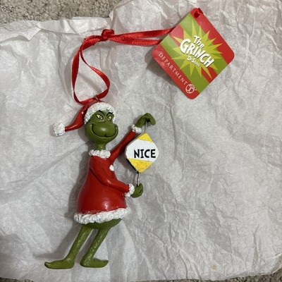 Department 56 The Grinch Reversible Naughty Or Nice Christmas Ornament