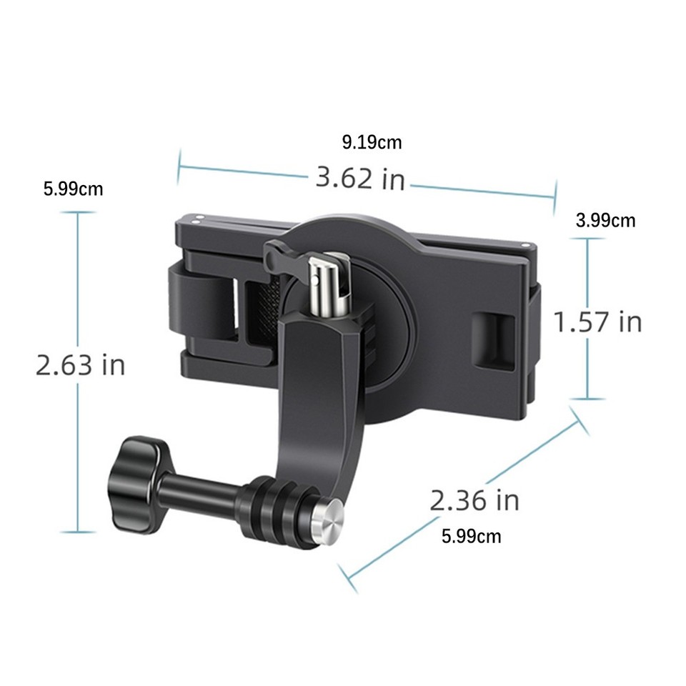 Action Camera Clip For GoPro Hero 10 9 Backpack Clamp Mount 360 Degree ...