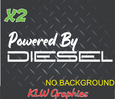 Powered By Decal Sticker Turbo Diesel Truck Stacks 7.3l 6.7l 6.6l Soot Def Fuel