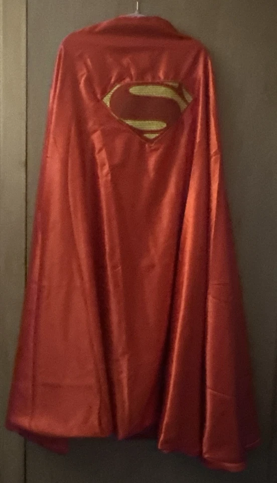 Superman Capa Roja Hombres Capa Superhéroe Disfraz Juegos con disfraces Talla Única Hombre de Acero Foto 2 de 4