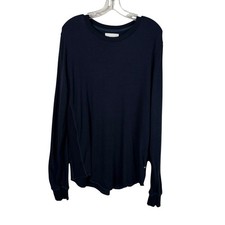 Sol Angeles Navy Blue Crewneck Modal Relaxed Fit Pullover Sweatshirt USA Made M
