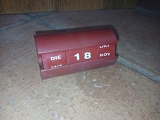 Dauerkalender MAUL Vintage Retro rot weinrot Kalender Tischkalender Büro