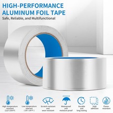 Aluminum Foil Duct Tape 2 inch 3.9 mil Heavy Duty High Temperature Sealing ...