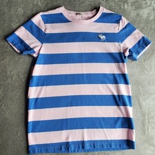 Vintage Y2K Abercrombie And Fitch Muscle Moose T Shirt Striped Mens M Colorful
