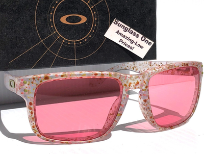 Oakley HOLBROOK Clear Terrazzo GALAXY HD Pink Lens Sunglass 9102