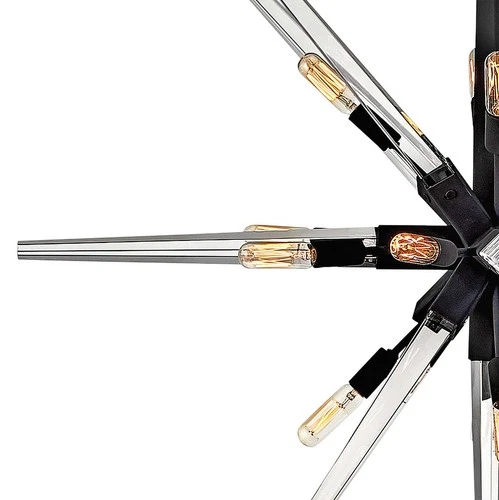 Hinkley Ariel 36"W Black 16-Light Starburst Pendant Light - Picture 2 of 4