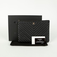Caviar Classic New Medium Clutch Women Black One Size