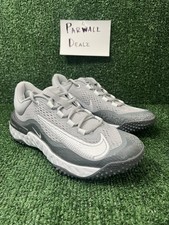 Nike Alpha Huarache Elite 4 Turf Low Wolf Grey Baseball Men  s Size 9 DJ6523-010