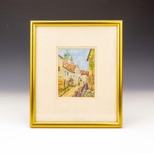 Anne Davies - Tannery Road At Moret - Pintura acuarela en miniatura
