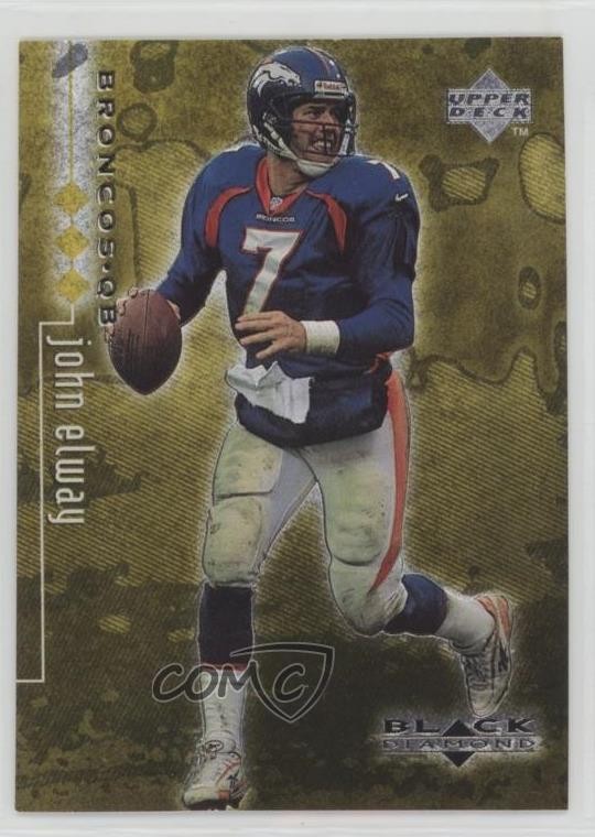 1998 Upper Deck Black Diamond Rookie Edition Triple 529/1500 John Elway HOF 05u8