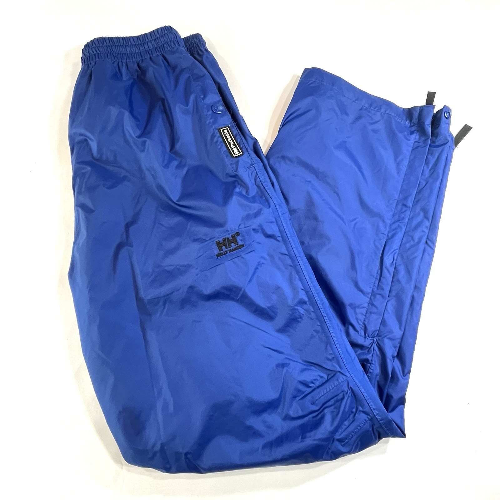Helly Hansen Tech Rain Pants Mens M Blue Packable Zip Leg Outdoors Gorpcore