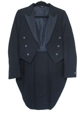 Raffinati Tailcoat Tuxedo Long Tail Jacket Sz 35R Black 6 Button Dinner Dance