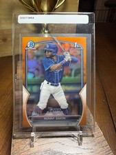2023 Bowman - Chrome Prospects Ronny Simon #BCP-112 Orange Refractor /25 (RC)